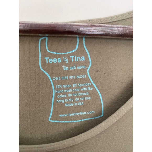 Tees By Tina 3/4 Sleeve Scoop Neck Basic Tee OSFM - Picture 4 of 5